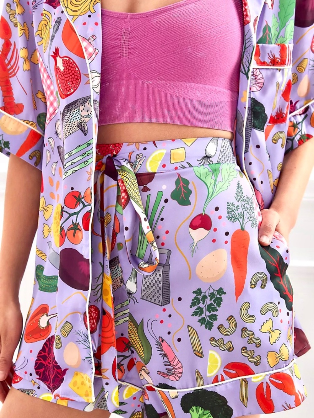 KAREN MABON for ANTHROPOLOGIE Chef's Table Short Pajamas Set - M - Picture 2 of 16